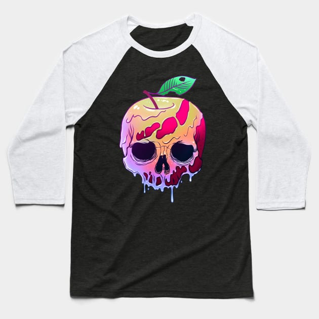 Poison Apple skull Baseball T-Shirt by OccultOmaStore